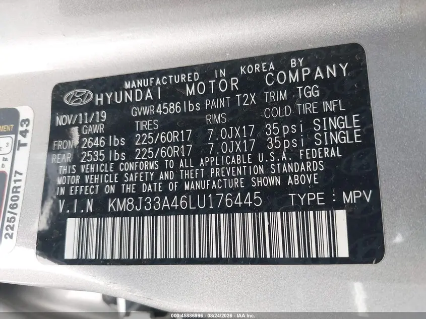 2020 HYUNDAI TUCSON VALUE