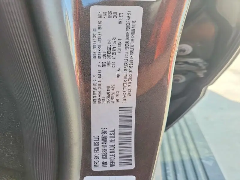 2021 RAM 1500 LIMITED  
