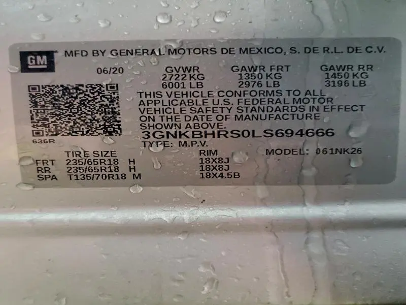 2020 CHEVROLET BLAZER 2LT  