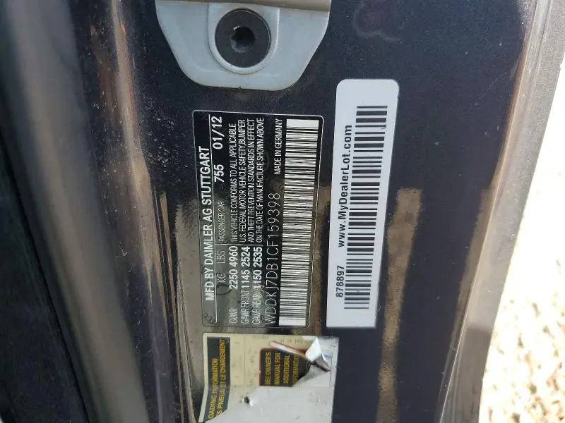 2012 MERCEDES-BENZ E 550  