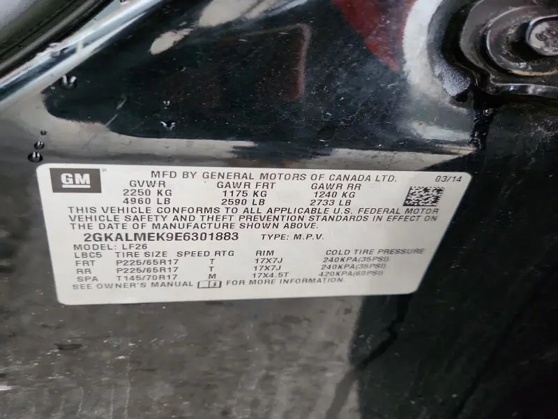 2014 GMC TERRAIN SLE  