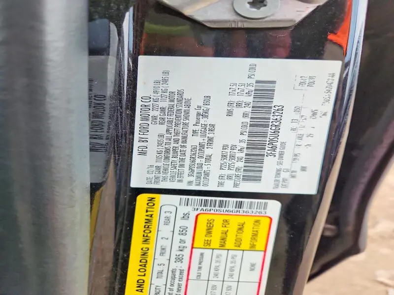 2016 FORD FUSION TITANIUM PHEV  