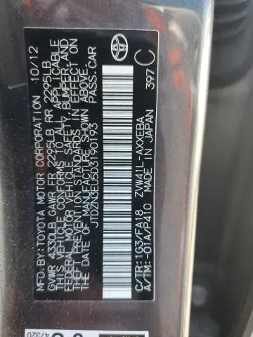 2013 TOYOTA PRIUS V   