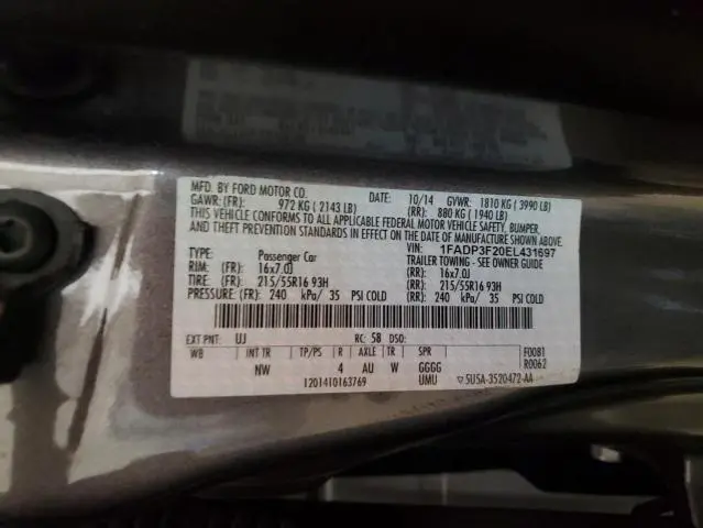 2014 FORD FOCUS SE  