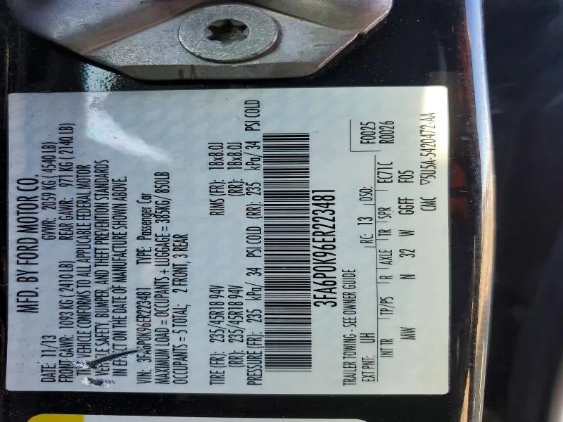 2014 FORD FUSION TITANIUM  