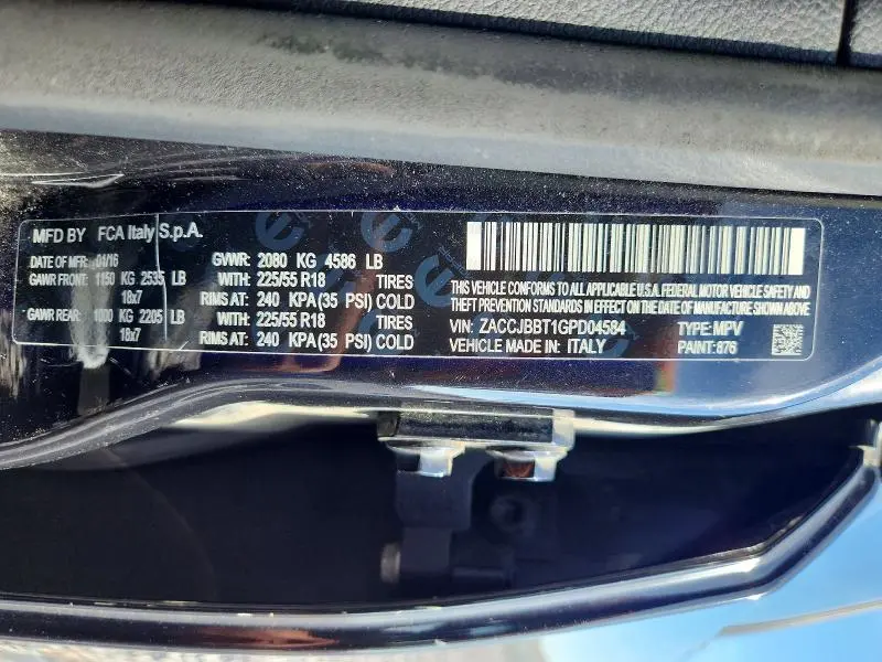 2016 JEEP RENEGADE LATITUDE  