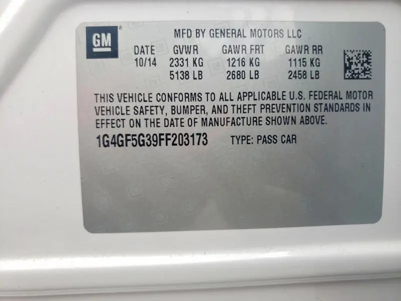 2015 BUICK LACROSSE PREMIUM  