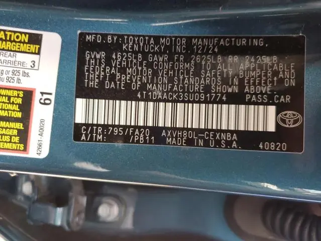 2025 TOYOTA CAMRY XSE  