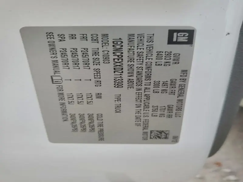 2013 CHEVROLET SILVERADO C1500  