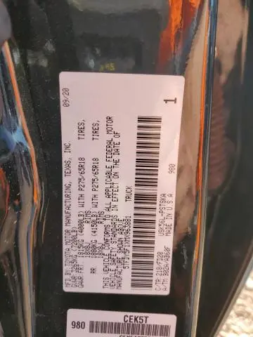 2021 TOYOTA TUNDRA CREWMAX SR5  