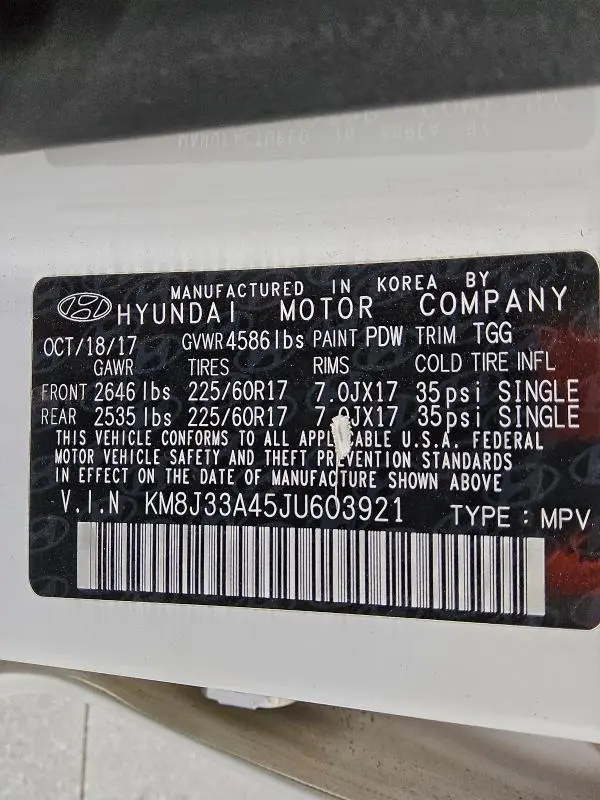 2018 HYUNDAI TUCSON SEL  