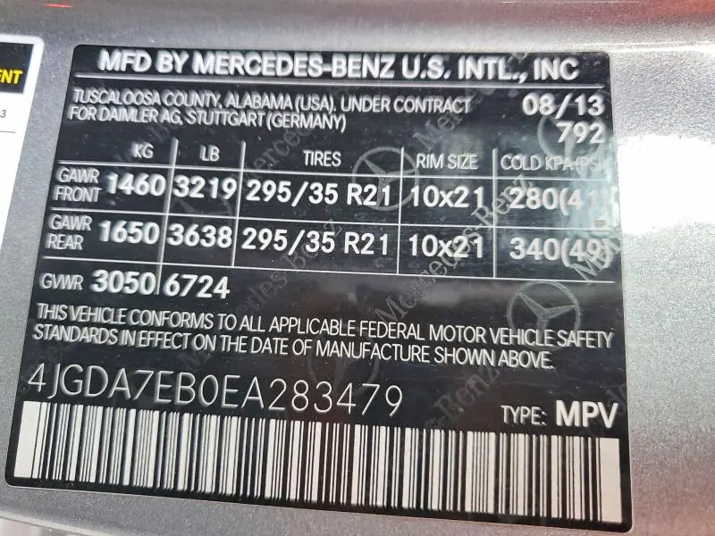 2014 MERCEDES-BENZ ML 63 AMG  