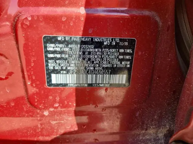 2016 SUBARU FORESTER 2.5I PREMIUM  