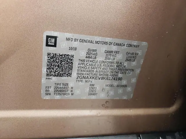 2019 CHEVROLET EQUINOX LT  