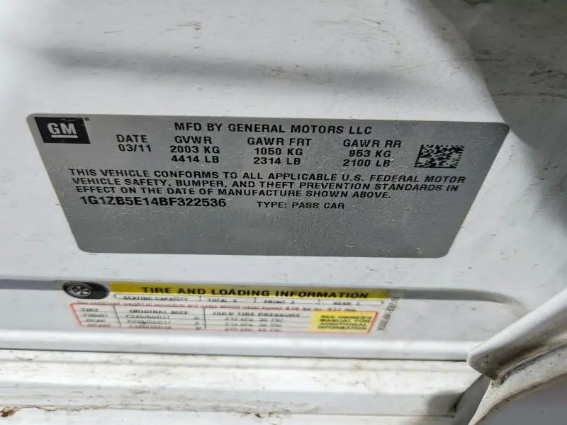 2011 CHEVROLET MALIBU LS  