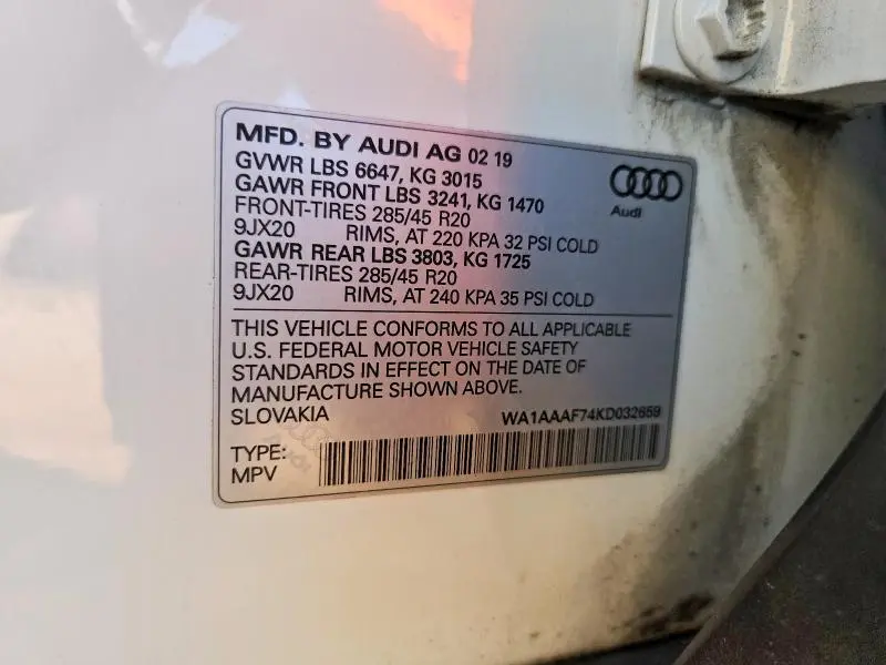 2019 AUDI Q7 PREMIUM  
