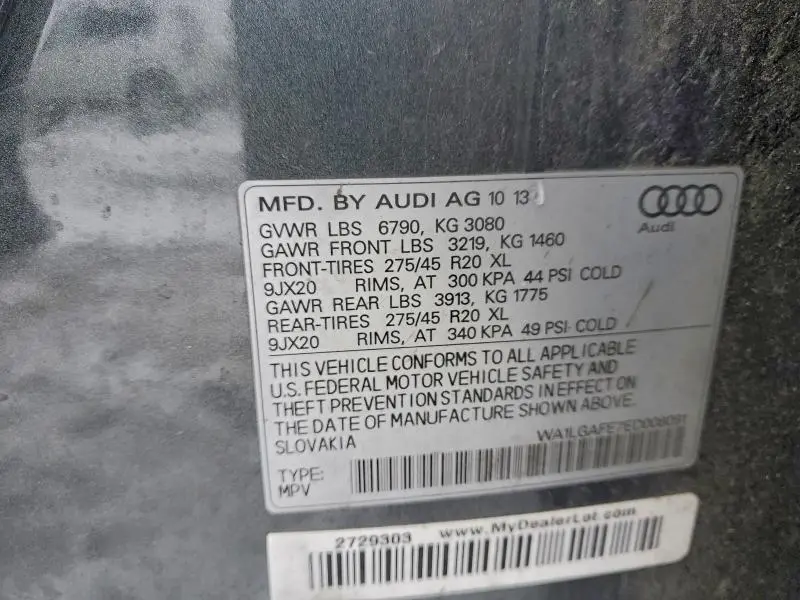 2014 AUDI Q7 PREMIUM PLUS  