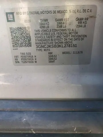 2019 CHEVROLET TRAX LS  