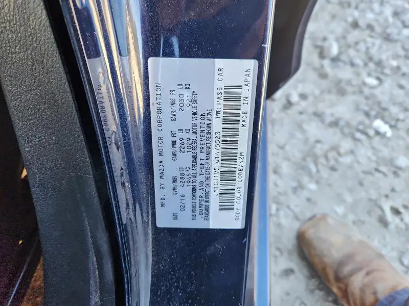 2016 MAZDA 6 TOURING  