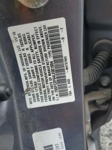 2020 HONDA CIVIC LX  