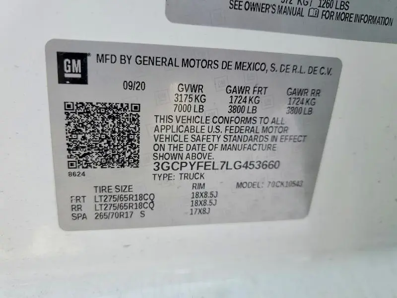 2020 CHEVROLET SILVERADO K1500 LT TRAIL BOSS  