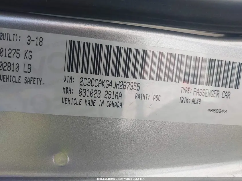 2018 CHRYSLER 300 LIMITED AWD