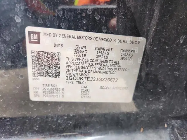 2018 CHEVROLET SILVERADO K1500 HIGH COUNTRY  