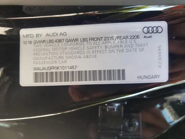 2019 AUDI A3 PREMIUM  