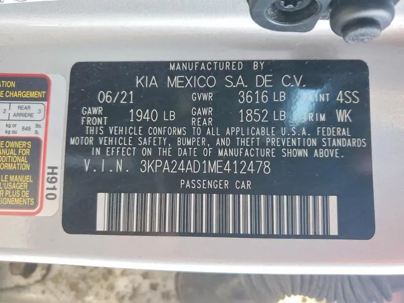 2021 KIA RIO LX  