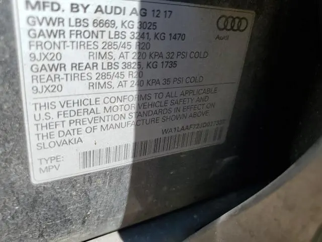 2018 AUDI Q7 PREMIUM PLUS  