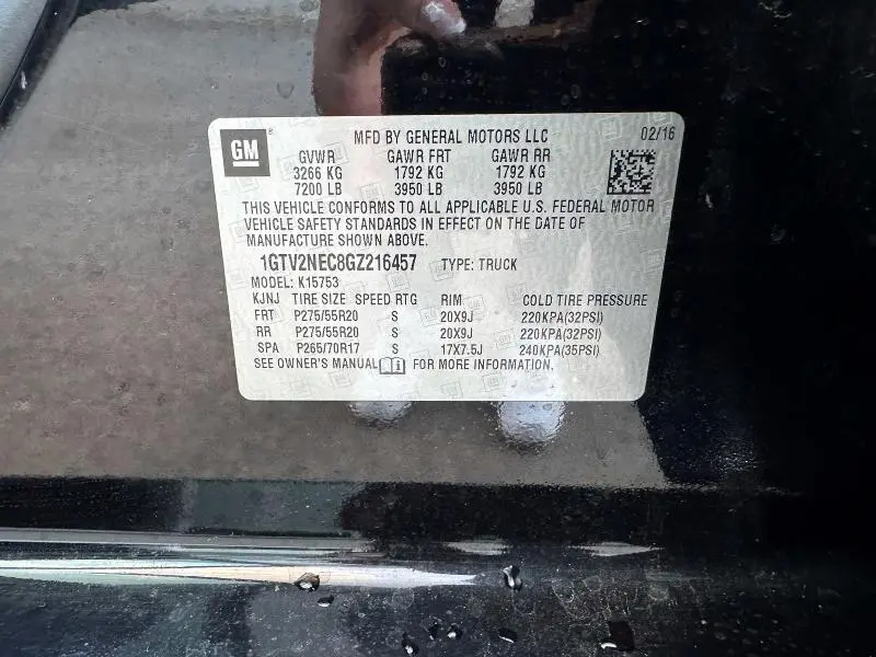 2016 GMC SIERRA K1500 SLT  