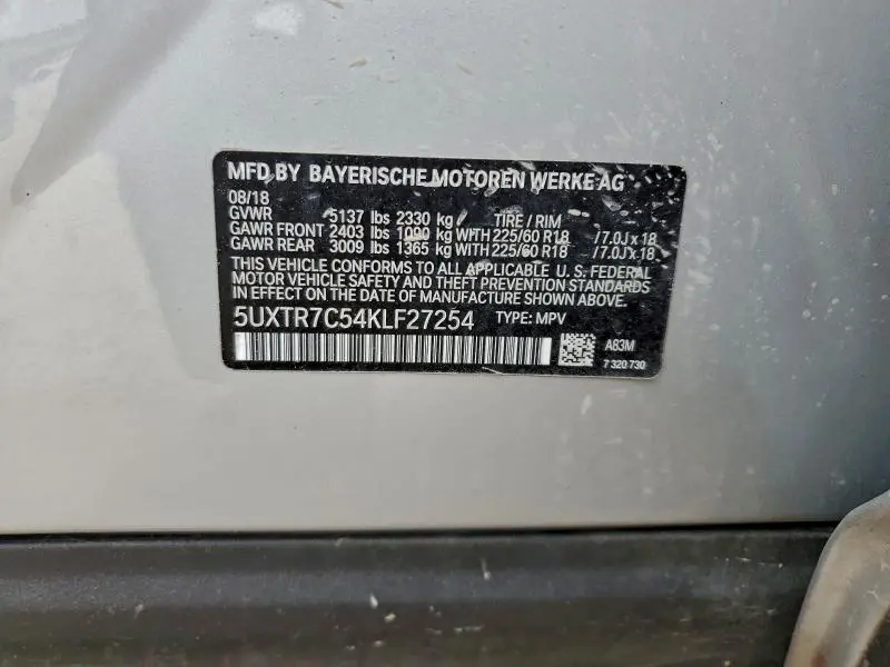 2019 BMW X3 SDRIVE30I  