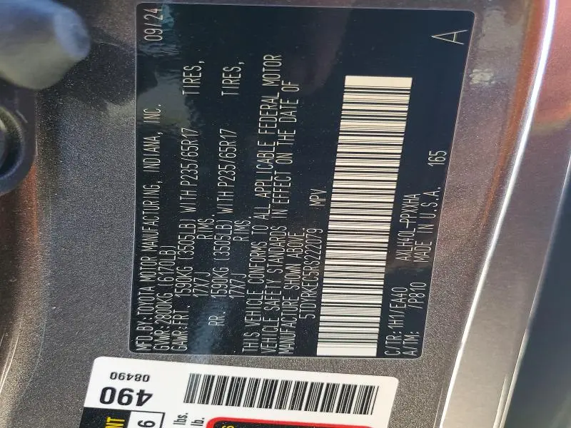 2024 TOYOTA SIENNA XLE 8-PASSENGER  