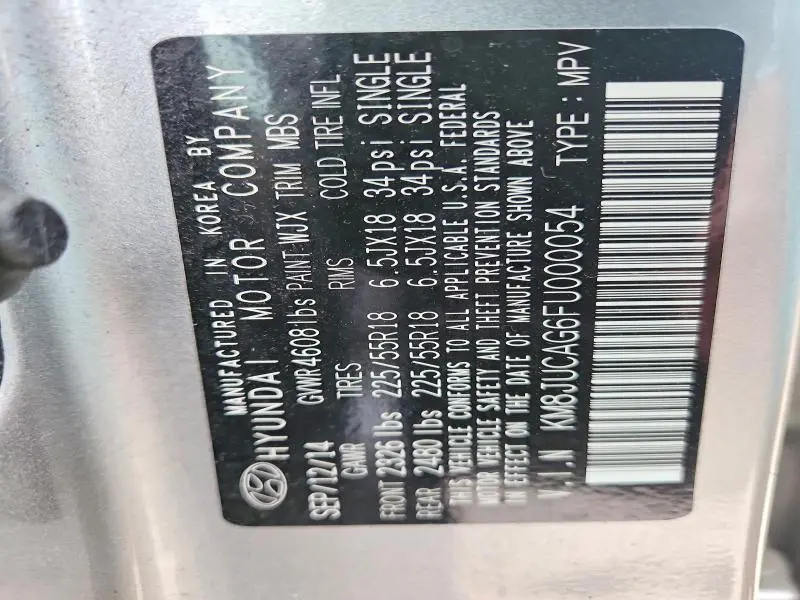 2015 HYUNDAI TUCSON LIMITED  