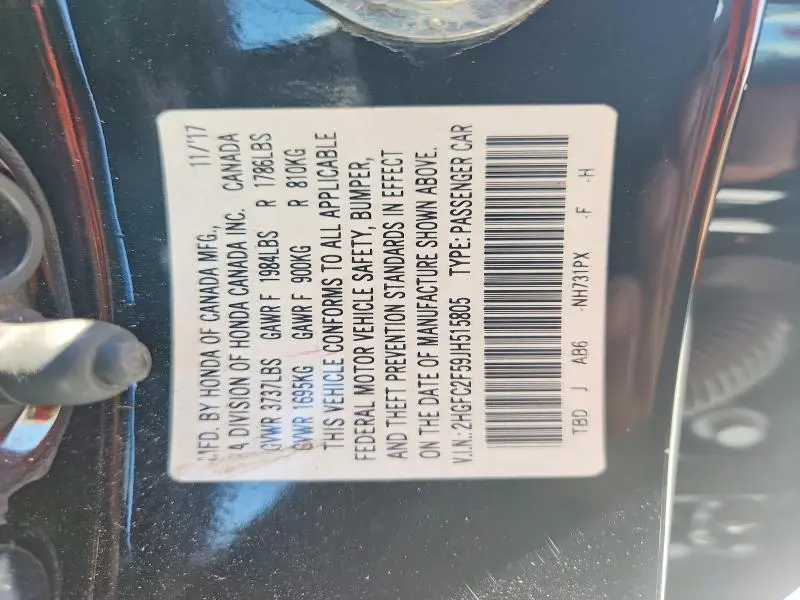 2018 HONDA CIVIC LX  