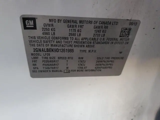 2013 CHEVROLET EQUINOX LS  