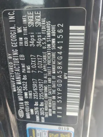 2019 KIA SORENTO LX  