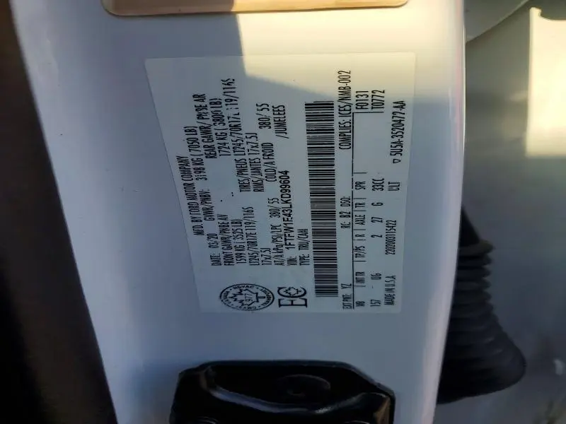 2020 FORD F150 SUPERCREW  