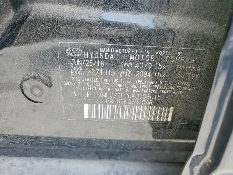 2019 HYUNDAI IONIQ SEL  