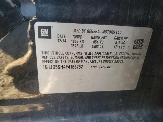 2015 CHEVROLET SONIC LT  