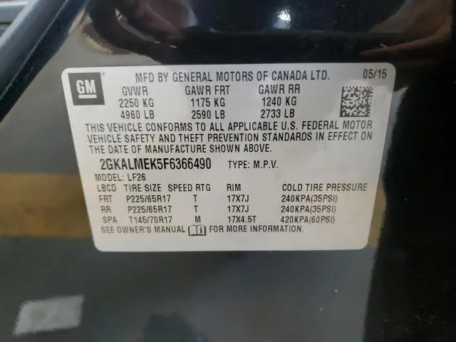 2015 GMC TERRAIN SLE  