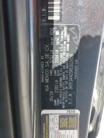 2024 KIA FORTE LX  