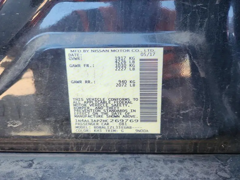 2017 NISSAN ALTIMA