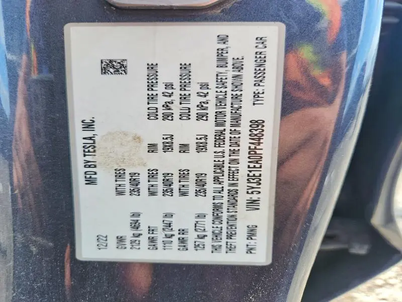 2023 TESLA MODEL 3   