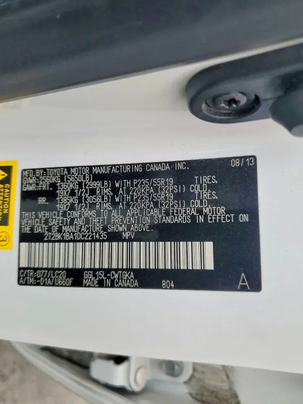 2013 LEXUS RX 350 BASE  