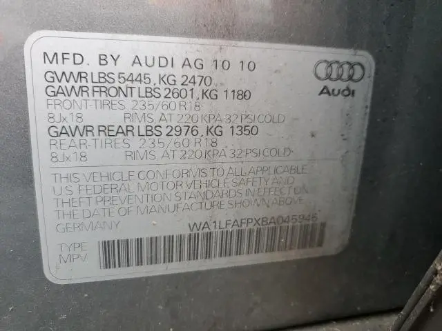 2011 AUDI Q5 PREMIUM PLUS  