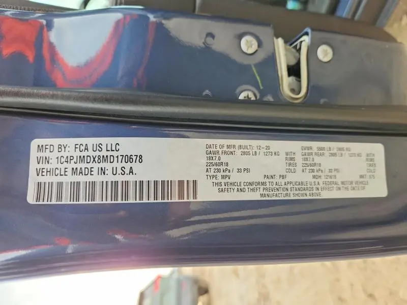 2021 JEEP CHEROKEE LIMITED  