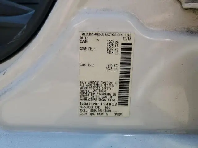 2019 NISSAN ALTIMA S  