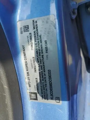 2013 CHEVROLET SPARK 1LT  