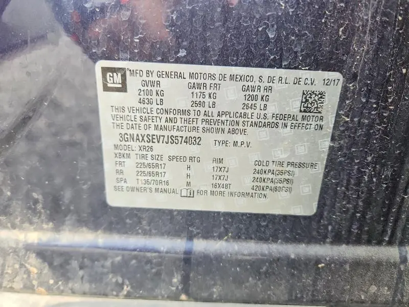 2018 CHEVROLET EQUINOX LT  
